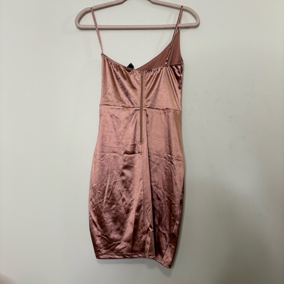 Windsor metallic rose gold one shoulder mini dress S - Picture 2 of 3